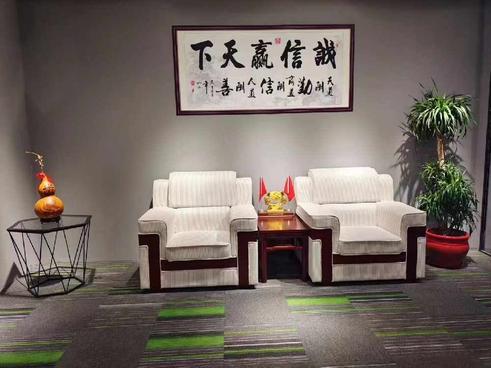 天津接待沙发前台办公家具成套定制｜企业前台空间怎么搭配才实用